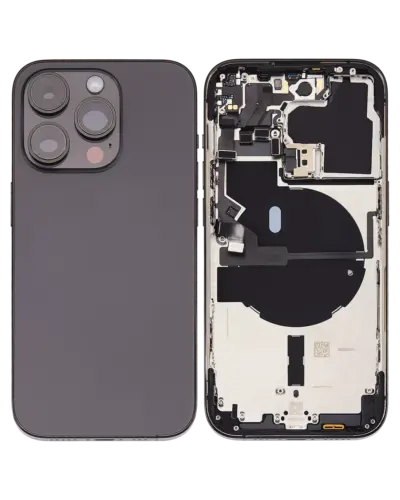 Back châssis W/ Small Parts pour iPhone 14 Pro (US Version) (Used OEM Pull: Grade B) (Space Black) – Image 2