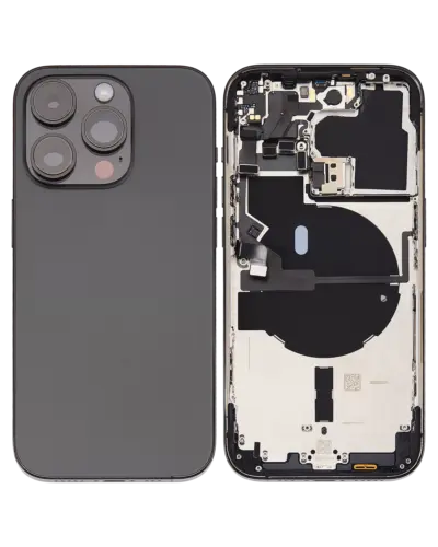 Back châssis W/ Small Parts pour iPhone 14 Pro (US Version) (Used OEM Pull: Grade C) (Space Black) – Image 2