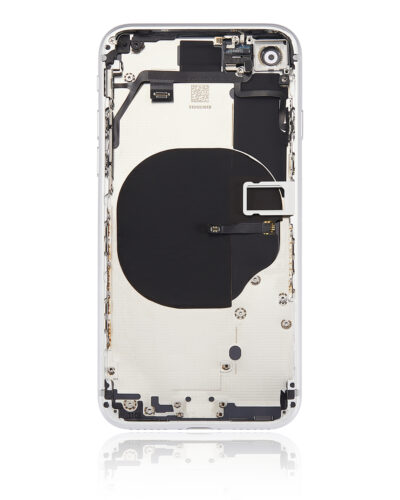 Back Housing W/ Small Components Pre-Installed For iPhone 8 (No Logo) (Aftermarket Plus) (Silver) – Image 4