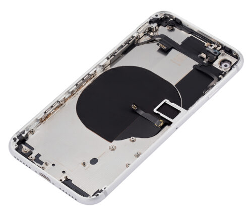 Back Housing W/ Small Components Pre-Installed For iPhone 8 (No Logo) (Aftermarket Plus) (Silver) – Image 6