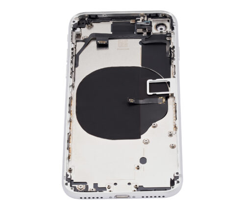 Back Housing W/ Small Components Pre-Installed For iPhone 8 (No Logo) (Aftermarket Plus) (Silver) – Image 7