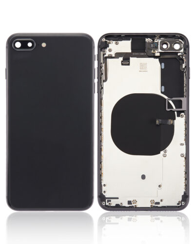 Coque arrière avec petits composants préinstallés pour iPhone 8 Plus (sans logo) (compatible Plus) (gris sidéral) – Image 2