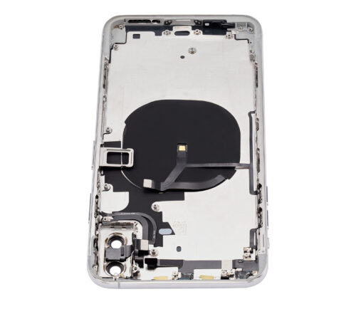 Back Housing W/ Small Components Pre-Installed For iPhone XS Max (No Logo) (Aftermarket Plus) (Silver) – Image 8