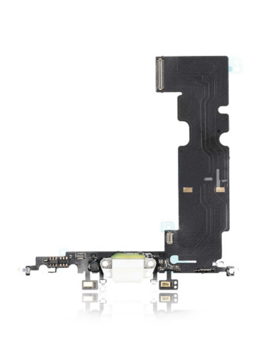 Bouton Home Solution avec connecteur de charge pour iPhone 8 (argent) (Version 2)