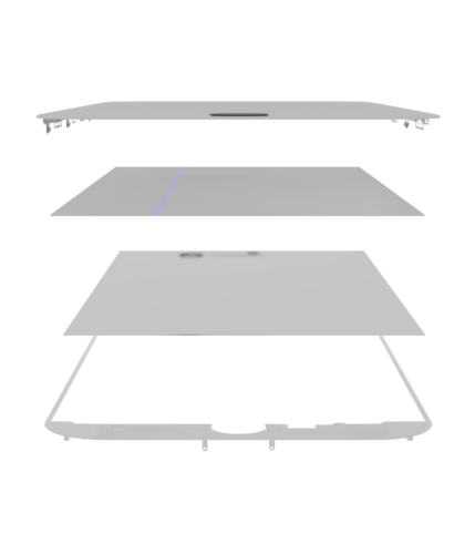 Protection d'écran 4 en 1 (verre avant + cadre + polariseur + film adhésif OCA préinstallé) pour iPhone 8 (lot de 2) (blanc) – Image 4