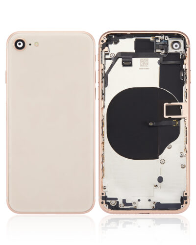 Coque arrière avec petits composants préinstallés pour iPhone 8 (sans logo) (Pièce de rechange Plus) (Or) – Image 2
