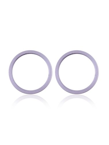 Back Camera Bezel Ring Only For iPhone 11 / 12 / 12 Mini (Purple) (2 Piece Set) (10 Pack) – Image 5