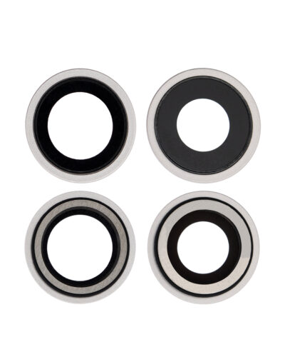 Back Camera Lens With Bracket & Bezel For iPhone 12 / 12 Mini (Aftermarket Plus) (White) – Image 2