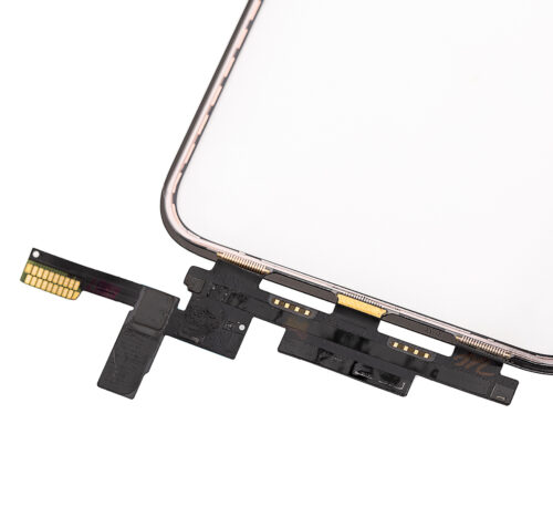 3 en 1 avec cadre Included (Short nappe vitre tactile (digitizer) + vitre avant + OCA pré-installé) pour iPhone XS – Image 4
