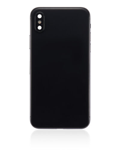 Coque arrière avec petits composants préinstallés pour iPhone X (sans logo) (Aftermarket Plus) (Gris sidéral) – Image 3