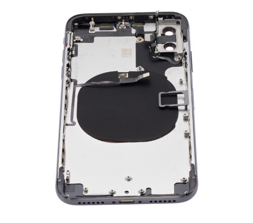 Coque arrière avec petits composants préinstallés pour iPhone X (sans logo) (Aftermarket Plus) (Gris sidéral) – Image 7