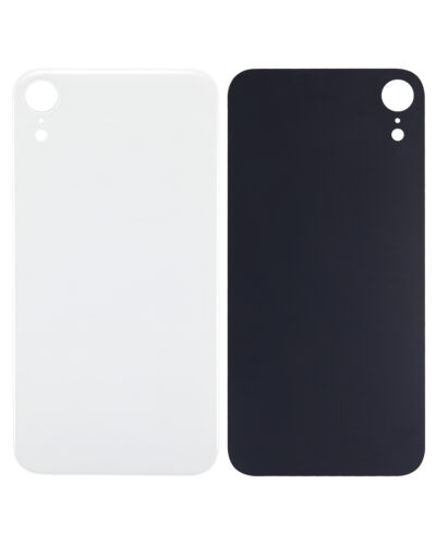 Vitre arrière avec 3M adhésif pour iPhone XR (No Logo / Large Camera Hole) (blanc) – Image 2