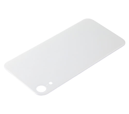 Vitre arrière avec 3M adhésif pour iPhone XR (No Logo / Large Camera Hole) (blanc) – Image 5