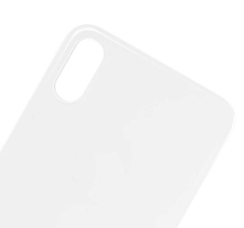 Back Cover Glass For iPhone XS (No Logo) (Silver) – Image 3