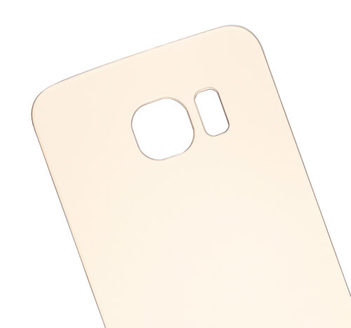 Verre de protection arrière pour Samsung Galaxy S6 Edge (sans logo) (Adaptable Plus) (Or) – Image 4