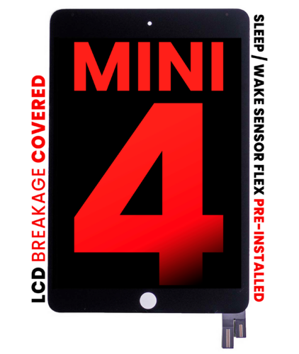 Écran LCD avec numériseur pour iPad Mini 4 (Aftermarket Pro : XO7) (Noir) – Image 6