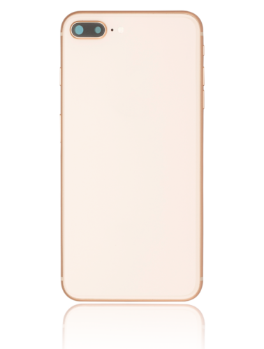 Back Housing W/ Small Components Pre-Installed For iPhone 8 Plus (Used OEM Pull: Grade C) (Gold) – Image 2