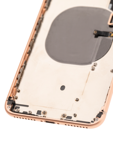 Back Housing W/ Small Components Pre-Installed For iPhone 8 Plus (Used OEM Pull: Grade C) (Gold) – Image 7