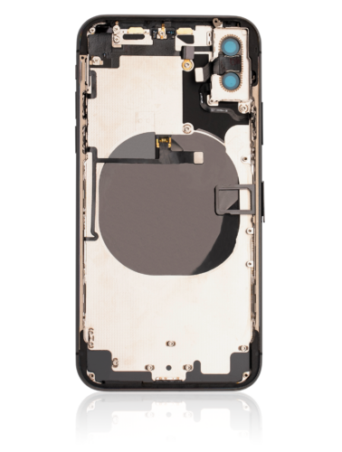Coque arrière avec petits composants préinstallés pour iPhone X (Pièce d'origine d'occasion : Grade C) (Gris sidéral) – Image 3