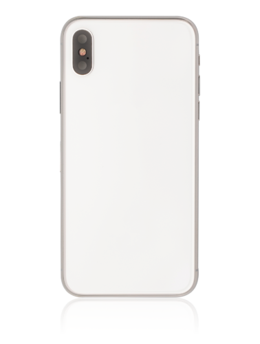 Coque arrière avec petits composants préinstallés pour iPhone X (Pièce d'origine d'occasion: Grade C) (Argent) – Image 2