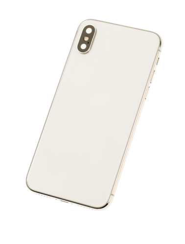 Coque arrière avec petits composants préinstallés pour iPhone X (Pièce d'origine d'occasion: Grade C) (Argent) – Image 4