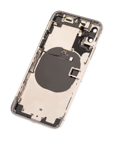Coque arrière avec petits composants préinstallés pour iPhone X (Pièce d'origine d'occasion: Grade C) (Argent) – Image 5