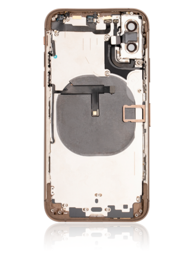 Back Housing W/ Small Components Pre-Installed For iPhone XS (Used OEM Pull: Grade A) (Gold) – Image 3
