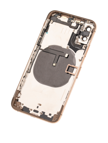 Back Housing W/ Small Components Pre-Installed For iPhone XS (Used OEM Pull: Grade A) (Gold) – Image 5