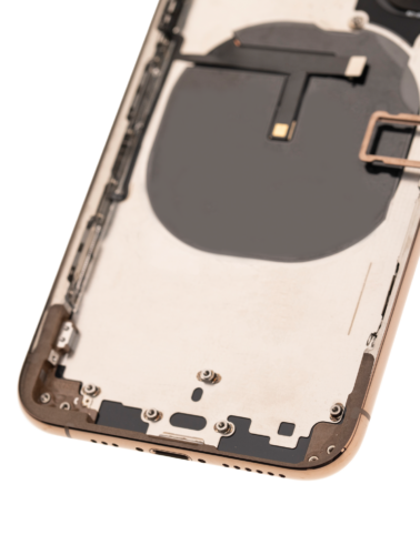 Back Housing W/ Small Components Pre-Installed For iPhone XS (Used OEM Pull: Grade A) (Gold) – Image 6