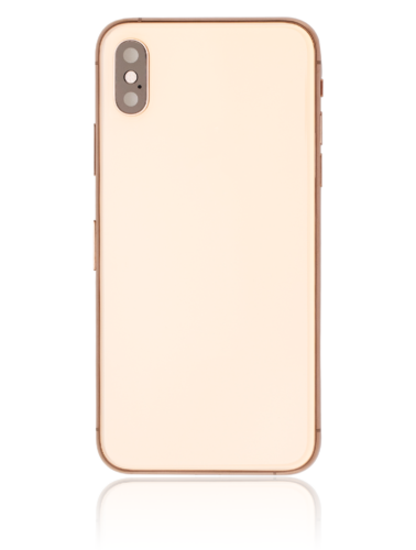 Back Housing W/ Small Components Pre-Installed For iPhone XS (Used OEM Pull: Grade C) (Gold) – Image 2