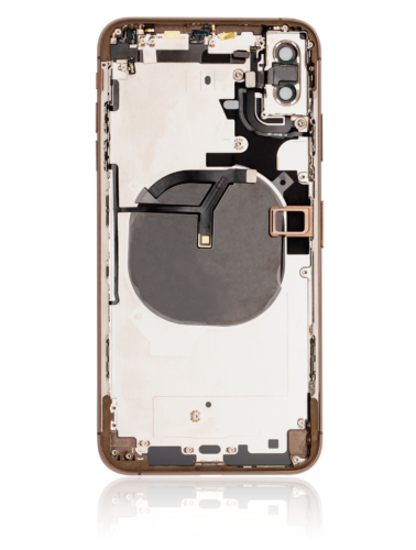 Coque arrière avec petits composants préinstallés pour iPhone XS Max (Pièce d'origine d'occasion : Grade C) (Or) – Image 3