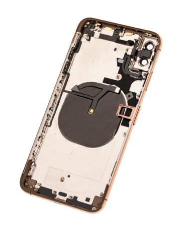 Coque arrière avec petits composants préinstallés pour iPhone XS Max (Pièce d'origine d'occasion : Grade C) (Or) – Image 5