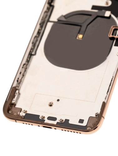 Coque arrière avec petits composants préinstallés pour iPhone XS Max (Pièce d'origine d'occasion : Grade C) (Or) – Image 7
