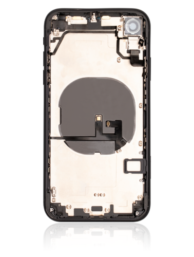 Coque arrière avec petits composants préinstallés pour iPhone XR (Pièce d'origine d'occasion: Grade A) (Noir) – Image 3