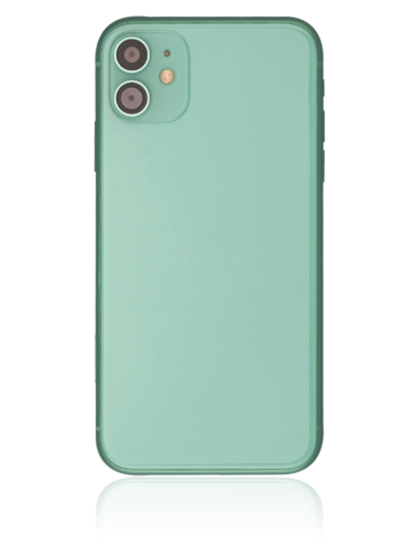 Back Housing W/ Small Components Pre-Installed For iPhone 11 (Used OEM Pull: Grade B) (Green) – Image 2