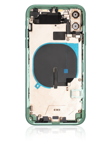 Back Housing W/ Small Components Pre-Installed For iPhone 11 (Used OEM Pull: Grade B) (Green) – Image 3