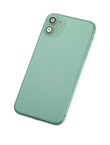 Back Housing W/ Small Components Pre-Installed For iPhone 11 (Used OEM Pull: Grade B) (Green) – Image 4