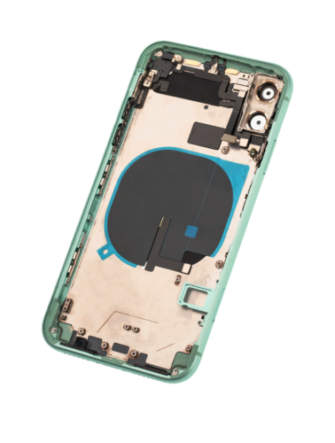 Back Housing W/ Small Components Pre-Installed For iPhone 11 (Used OEM Pull: Grade B) (Green) – Image 5