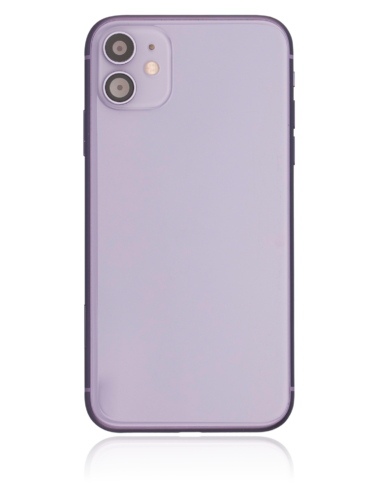 Back Housing W/ Small Components Pre-Installed For iPhone 11 (Used OEM Pull: Grade B) (Purple) – Image 2
