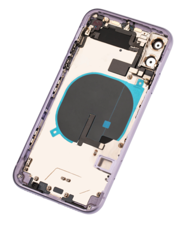 Back Housing W/ Small Components Pre-Installed For iPhone 11 (Used OEM Pull: Grade B) (Purple) – Image 5