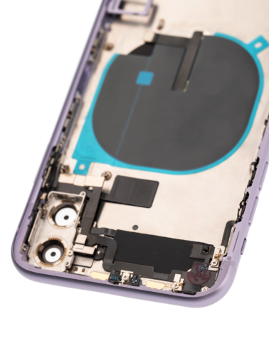 Back Housing W/ Small Components Pre-Installed For iPhone 11 (Used OEM Pull: Grade B) (Purple) – Image 6