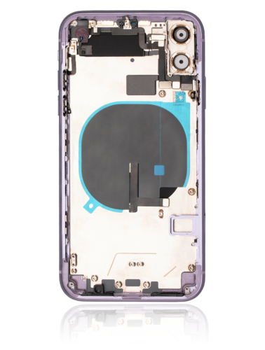 Back Housing W/ Small Components Pre-Installed For iPhone 11 (Used OEM Pull: Grade C) (Purple) – Image 3