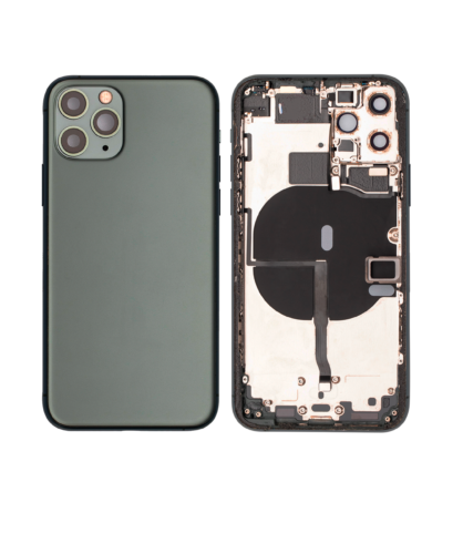 Back Housing W/ Small Components Pre-Installed For iPhone 11 Pro (Used OEM Pull: Grade A) (Matte Midnight Green) – Image 8