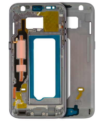 Boîtier intermédiaire pour Samsung Galaxy S7 (avec petites pièces) (noir) – Image 3