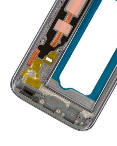 Boîtier intermédiaire pour Samsung Galaxy S7 (avec petites pièces) (noir) – Image 7