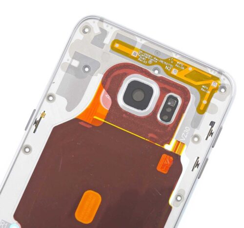 Boîtier intermédiaire pour Samsung Galaxy S6 Edge Plus (avec petites pièces) (Blanc nacré) – Image 3