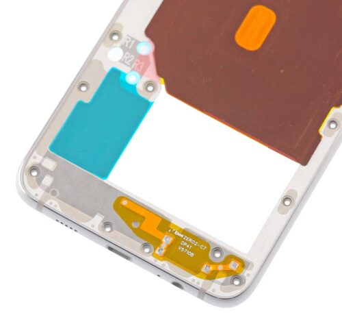 Boîtier intermédiaire pour Samsung Galaxy S6 Edge Plus (avec petites pièces) (Blanc nacré) – Image 2