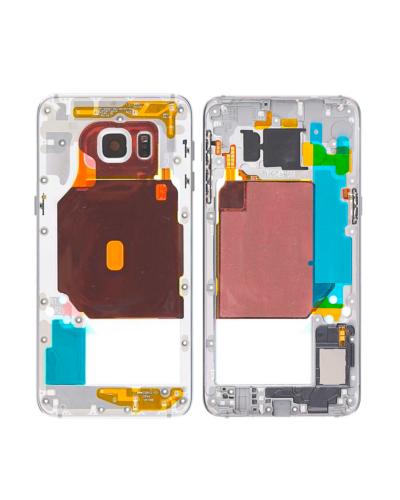 Boîtier intermédiaire pour Samsung Galaxy S6 Edge Plus (avec petites pièces) (Blanc nacré) – Image 8