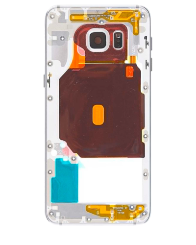 Boîtier intermédiaire pour Samsung Galaxy S6 Edge Plus (avec petites pièces) (Blanc nacré) – Image 7