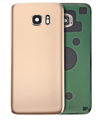 Coque arrière en verre avec objectif de caméra pour Samsung Galaxy S7 Edge (lot de service) (Or) – Image 4